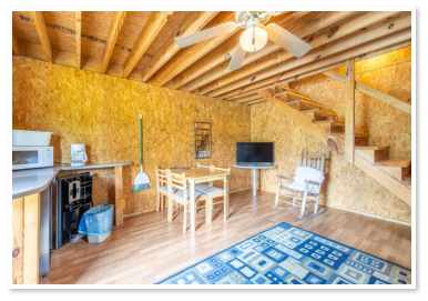 interior of one of our cabins