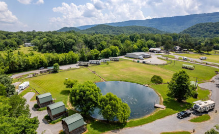 Aerial view of stay wilder campground